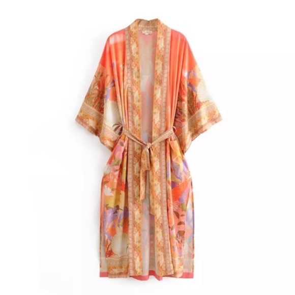 SOLD OUT Mermaid Dreams Boho Kimono Duster Robe Coverup - Picture 10 of 15